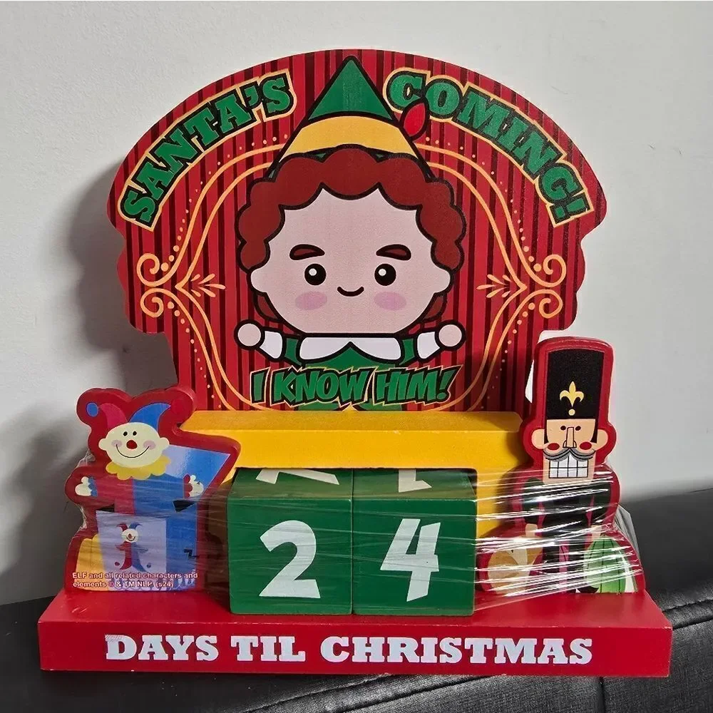 Buddy the Elf Christmas Countdown Advent Calendar Rotating Blocks Festive Decor